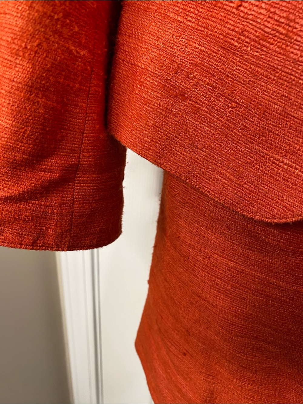 Akris Punto Saks Fifth Avenue Vibrant Orange Women's Blazer and Skirt Set - Picture 3 of 11